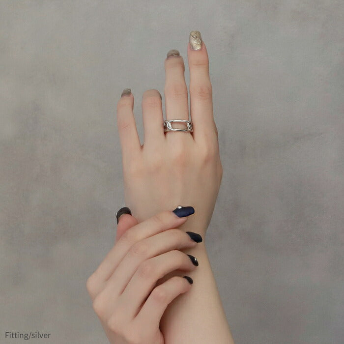 ring-63 リング 指輪 レディース アクセサリー シルバー ゴールド シンプル スクエア スクエアリング 空枠リング 18k 18金 8号 11号 12号 重ね付け 重ねづけ ファッションリング ゴールドリング シルバーリング カジュアル 凛