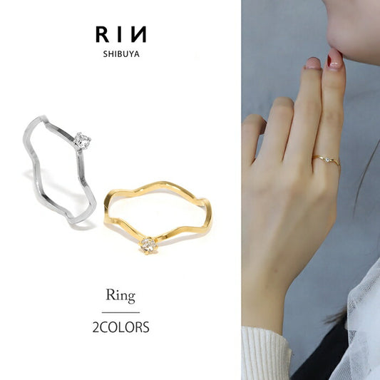 ring-69 リング ウェーブリング シンプルウェーブリング 指輪 レディース jジュエリー 一粒 アクセサリー シルバー ゴールド シンプル 低アレルギー 18k 18金 5号 7号 10号 12号 13号 ファッションリング ゴールドリング シルバーリング 細い 高見え 高みえ 凛