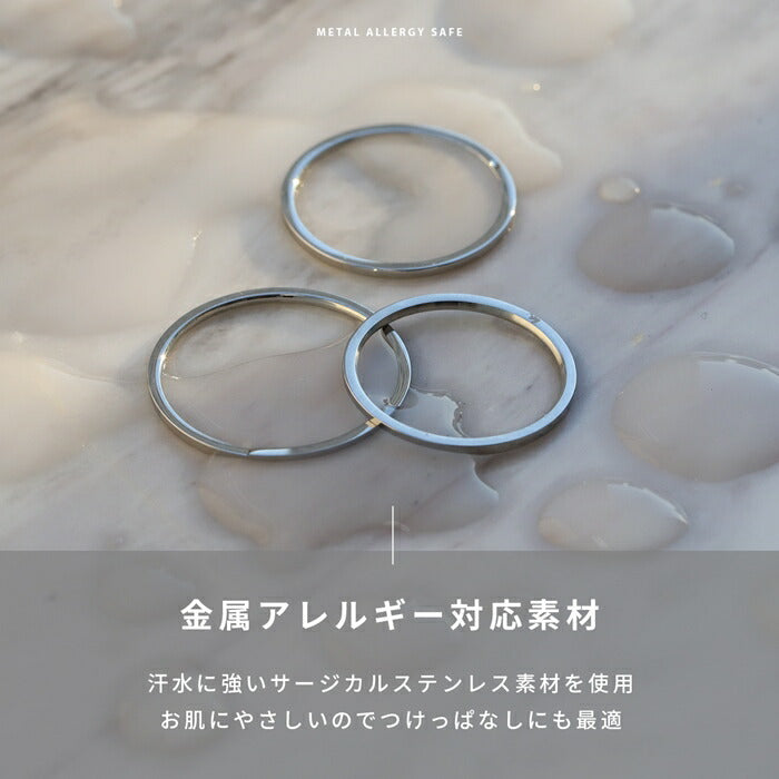 ring-71 リング 指輪 レディース メンズ サージカルステンレス 9号 11号 12号 14号 16号 19号 金属アレルギー シルバー  ゴールド ピンクゴールド ブラック シンプル ファッションリング ゴールドリング シルバーリング 細い アクセサリー 凛