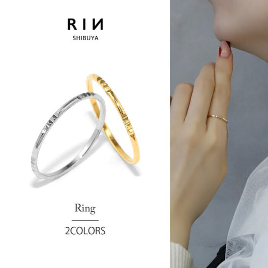 ring-74 リング 指輪 レディース 低アレルギー アクセサリー 5号 7号 10号 12号 13号 シルバー  ゴールド 18k 18金 シンプル ファッションリング ゴールドリング シルバーリング サークルリング 細い 普段使い 凛
