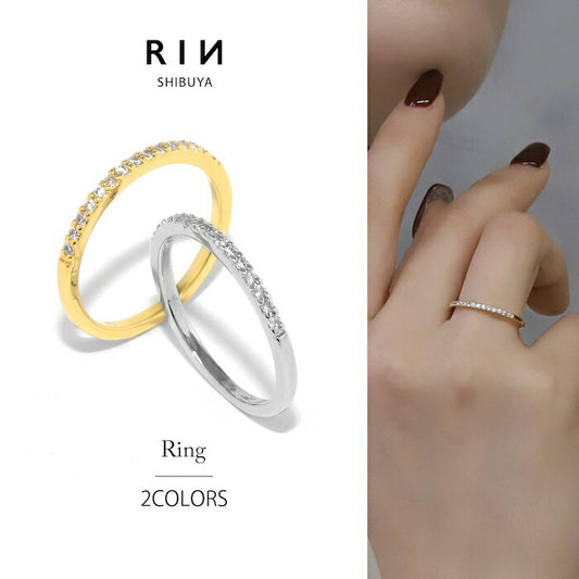 ring-84 リング 指輪 レディース アクセサリー 金属アレルギー シルバー ゴールド シンプル 5号 9号 11号 13号 ファッションリング 16k  ロジウムコーティング ゴールドリング シルバーリング 高見え 高みえ プチプラ ピンキーリング ジルコニア ジュエル 凛