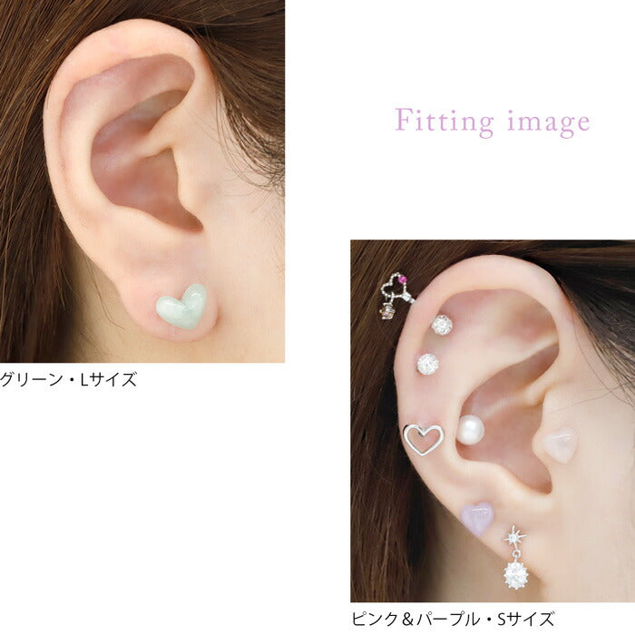 【全品送料無料】 軟骨ピアス 16G ボディピアス かわいい パステル サージカルステンレス 金属アレルギー対応 ハート カラフル マーブル 軟骨 ピアス ボディーピアス なんこつぴあす ピアス Pierce レディース 片耳用