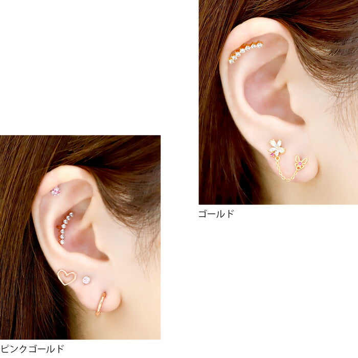 t1142-028 軟骨ピアス 16G ジュエル 14G かわいい キャッチ チャーム ボディピアス ストレートバーベル サージカルステンレス 金属アレルギー対応 シルバー ゴールド イヤーフィット ボディーピアス 軟骨用 おしゃれ 片耳用 つけっぱなし