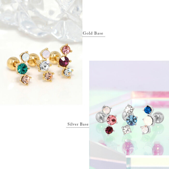 【全品送料無料】 軟骨ピアス 16G ボディピアス かわいい キャッチ チャーム サージカルステンレス 金属アレルギー対応 ジュエル ビジュー 軟骨用  ストレートバーベル ボディピ  軟骨 ピアス ボディーピアス