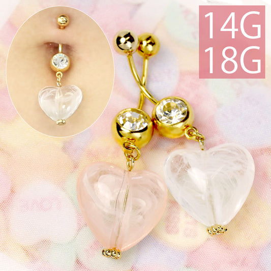【金属アレルギー対応】 へそピアス 軟骨ピアス ボディピアス 14G 18G キャッチ サージカルステンレス 金属アレルギー対応 ハート ヘソピアス バナナバーベル ボディーピアス 片耳用 へそぴ ヘソピ へそピ