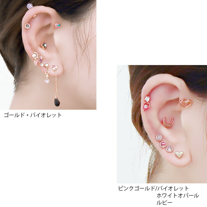 【全品送料無料】 軟骨 ピアス ボディピアス 16G  かわいい ジュエル サークル サージカルステンレス セカンドピアス ストレートバーベル 軟骨ピアス 金属アレルギー対応 16g シルバー ゴールド 銀 金 ロブ 耳 イヤーロブ 耳たぶ ヘリックス トラガス オパール