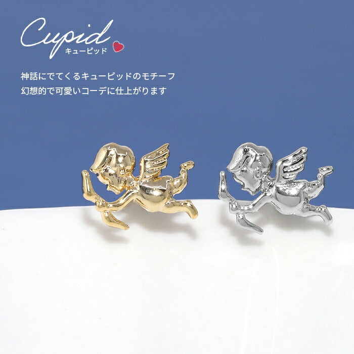 t9192-94 軟骨ピアス 16G ボディピアス サージカルステンレス 金属アレルギー対応 天使 エンジェル キューピッド シルバー ゴールド ピンクゴールド かわいい ストレート バーベル 耳 片耳用