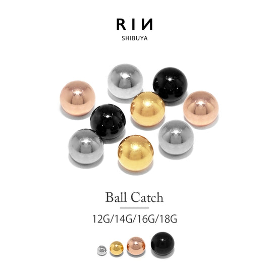 ★c-0033 ボディピアス キャッチ 18G 16G 14G 12G 軟骨ピアス ボール パーツ ネジ式 サージカルステンレス シンプル ボディピアス 片耳用