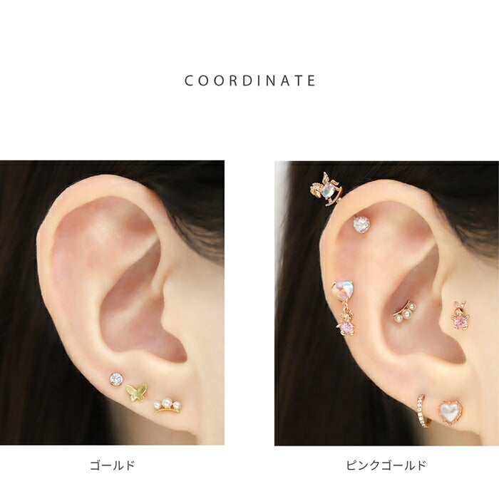 d-072 軟骨ピアス 金属アレルギー対応 16G ボディピアス パール 3連 アレルギー対応 つけっぱなし サージカルステンレス ピアス レディース ヘリックス かわいい 上品 オケージョン 卒業式 入学式 卒入園式 プチプライス高見え デイリー ストレートバーベル 片耳用