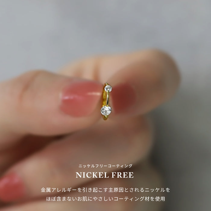 fp-102 ピアス キャッチレス 18k 18金 フープピアス 低アレルギー リングピアス ニッケルフリー 小ぶり 小さめ レディース シンプル シルバー ゴールド ジュエル キュービックジルコニア セカンドピアス 耳たぶ 【両耳用・2個売り】