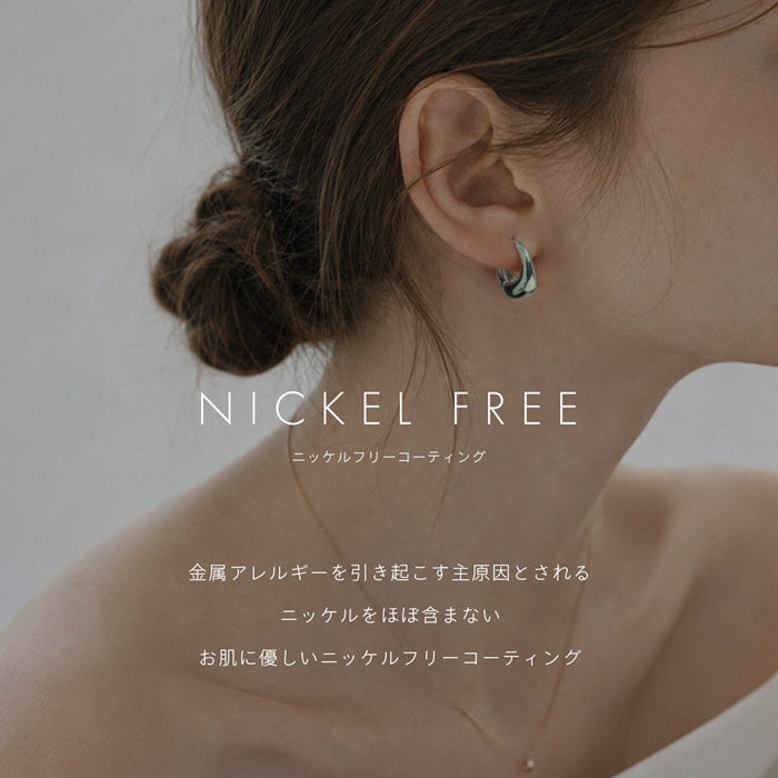 fp-173 ピアス アクセサリー リングピアス しずく ドロップ 上品 フープ ピアス 耳 耳たぶ 【両耳用・2個売り】