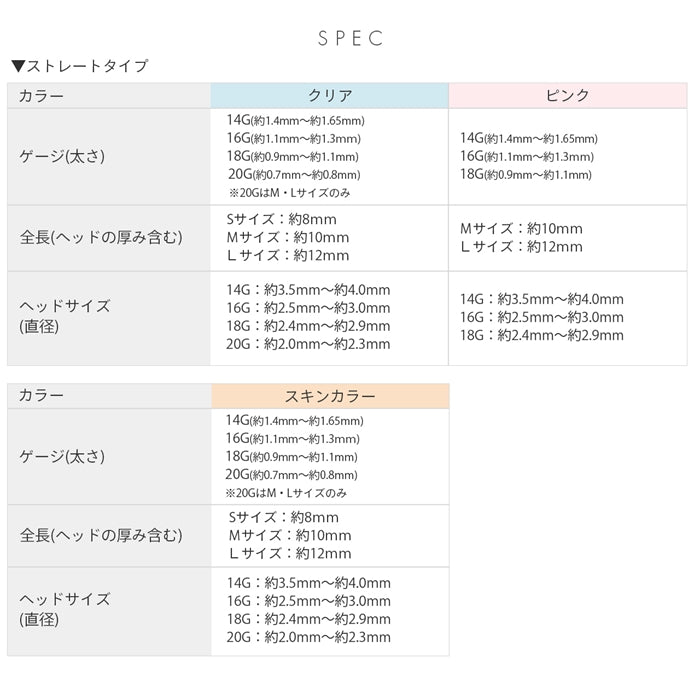 h1132-285 透明ピアス ボディピアス ガラス製 軟骨 目立たない 14G 16G 18G 20G ラブレットスタッド リテーナー 金属アレルギー 透ピ