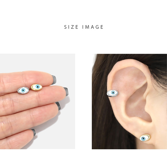 h1132-298 軟骨ピアス 16G ボディピアス 目玉 眼球 瞳孔 金属アレルギー ピアス メンズ バーベル サージカルステンレス 耳 イービルアイ ハロウィン イベント パーティ Pierce 片耳用