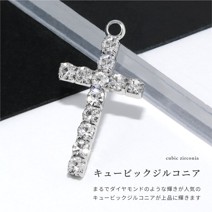 h71-0015 チャーム ボディピアス 軟骨ピアス 14G 16G 18G クロス 十字架 金属アレルギー 低アレルギー モチーフ レディース プレゼント 女性 大人 仕事 オフィス きれい かわいい おしゃれ シンプル 大きめ シルバー 普段使い カスタム カスタマイズ