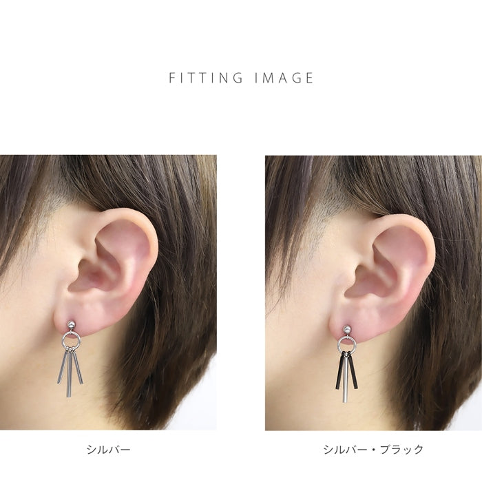 j1181-152 軟骨ピアス 16G ボディピアス スタイリッシュ ロング スティック バー 3連 シェイプ 揺れる ストレートバーベル ピアス サージカルステンレス 片耳用