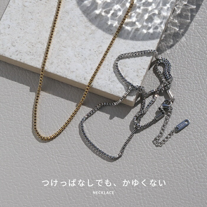 nec-106 ネックレス チェーン チェーンネックレス レディース  サージカルステンレス ベネチアンチェーン ステンレス 金属アレルギー 金属アレルギー対応 シルバー ゴールド シンプル カニカン アクセサリー 普段使い チェーンだけ チェーンのみ 凛