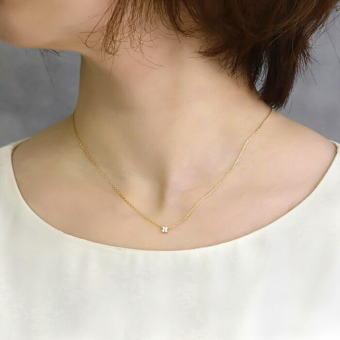nec-107 ネックレス チェーン チェーンネックレス レディース アズキチェーン ペンダント シルバー ゴールド 18k 40cm シンプル カニカン アクセサリー 普段使い キュービックジルコニア アジャスター アジャスター付き 小さめ 凛