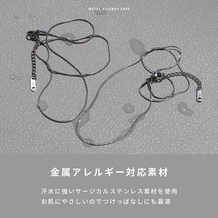 nec-113 ネックレス チェーン チェーンネックレス スネークチェーン サージカルステンレス レディース メンズ 金属アレルギー 金属アレルギー対応 つけっぱなし チェーンのみ チェーンだけ アジャスター アジャスター付き 41cm 46cm シルバー ゴールド 細め アクセサリー