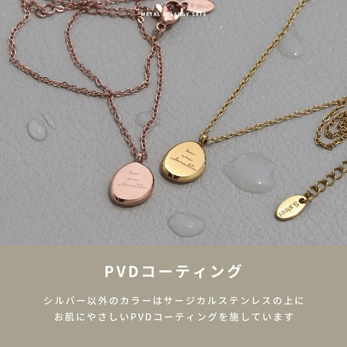 nec-115 ネックレス ペンダント チェーンネックレス サージカルステンレス 小豆チェーン 金属アレルギー 金属アレルギー対応 つけっぱなし ラウンド 大人 レディース シンプル かわいい 普段使い シルバー ゴールド ピンクゴールド 40cm あずき アズキ 凛