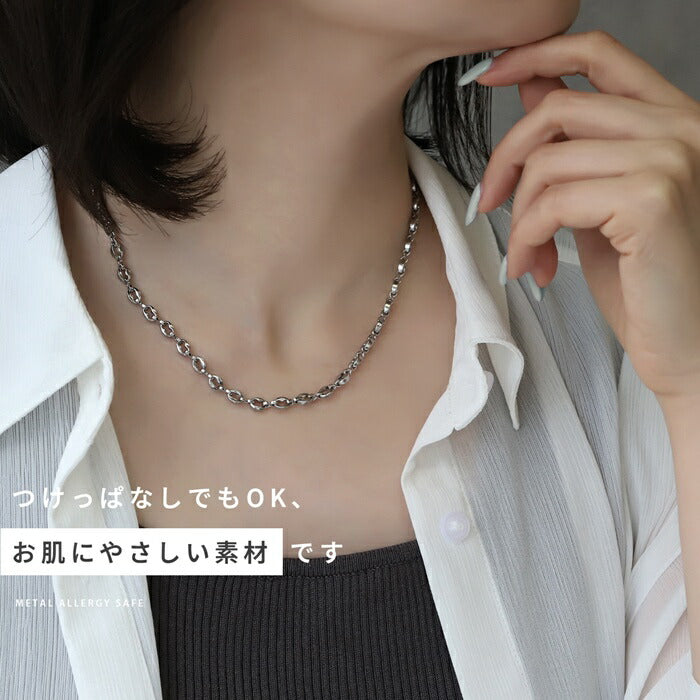 nec-120 ネックレス チェーンネックレス アジャスター サージカルステンレス ペダルチェーン 金属アレルギー 金属アレルギー対応 つけっぱなし 変色しない 隙間 大人 レディース 女性 シンプル かわいい シルバー ゴールド 41cm IPコーティング 普段使い 凛