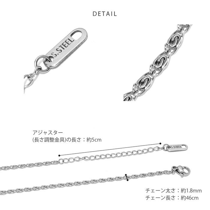 nec-124 ネックレス チェーンネックレス アジャスター サージカルステンレス クリップチェーン ペーパークリップチェーン 金属アレルギー 金属アレルギー対応 つけっぱなし 大人 レディース シンプル かわいい シルバー ゴールド 46cm IPコーティング 普段使い 凛