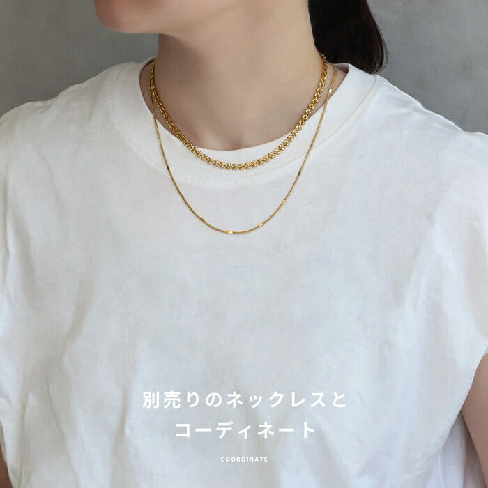 nec-127 ネックレス チェーンネックレス サージカルステンレス 金属アレルギー つけっぱなし ショート 短め アジャスター チョーカー 痒くならない ２タイプ 大人 レディース シンプル かわいい ゴールド 31cm 普段使い 凛