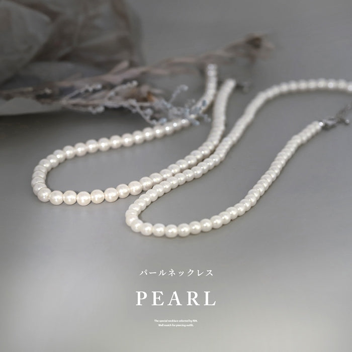 nec-27 パールネックレス ネックレス パール レディース シンプル 6mm 7mm アクセサリー アジャスター カニカン アクリル かわいい おしゃれ 大人 上品 フォーマル 冠婚葬祭 オケージョン 凛