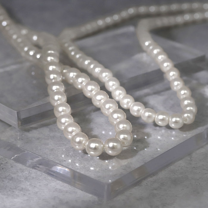 nec-27 パールネックレス ネックレス パール レディース シンプル 6mm 7mm アクセサリー アジャスター カニカン アクリル かわいい おしゃれ 大人 上品 フォーマル 冠婚葬祭 オケージョン 凛