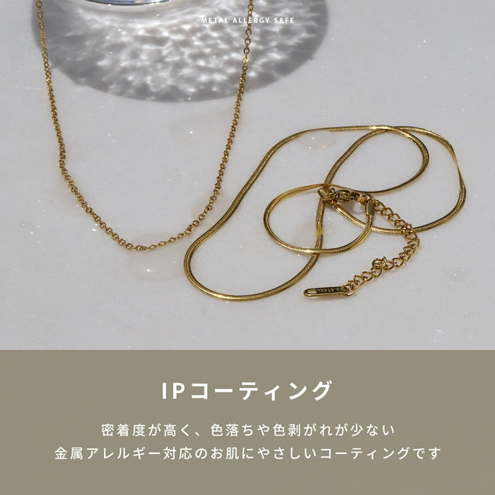 nec-31 ネックレス チェーン ステンレス 金属アレルギー シルバー ゴールド レディース メンズ サージカルステンレス シンプル ステンレスチェーン あずきチェーン チェーン だけ 大人 上品 凛