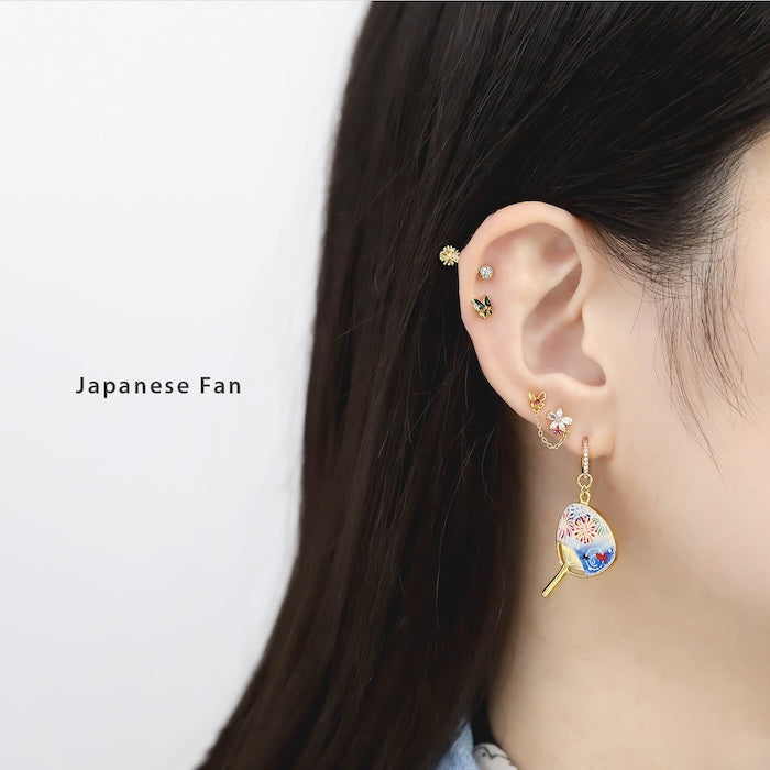 【廃盤】 ori-111【全品送料無料】 チャーム 軟骨ピアス 16G 14G 18G かわいい 揺れる 小さい ゴールド ブラック レッド ホワイト ブルー 可愛い カスタマイズ 夏祭り 和柄 浴衣 着物 ボディピアス ボディーピアス レディース セカンドピアス 片耳用 凛 RIN