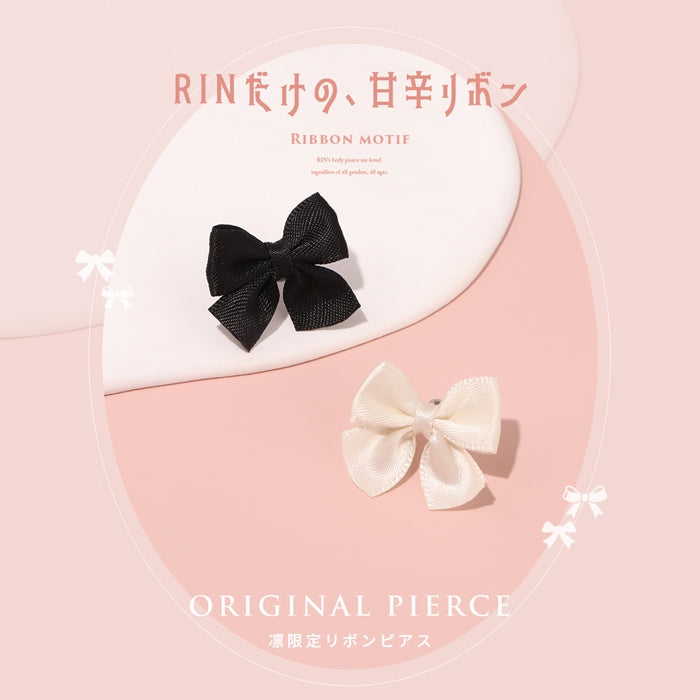 rin-006 軟骨ピアス 16G ボディピアス サテンリボン バレエコア ストレートバーベル サージカルステンレス 片耳用