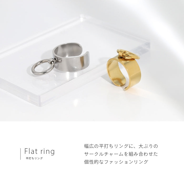 ring-104 指輪 リング 13号 18号 リングノブ 輪 リングプル 環っか シルバー ゴールド ステンレス かっこいい ユニセックス オープンリング