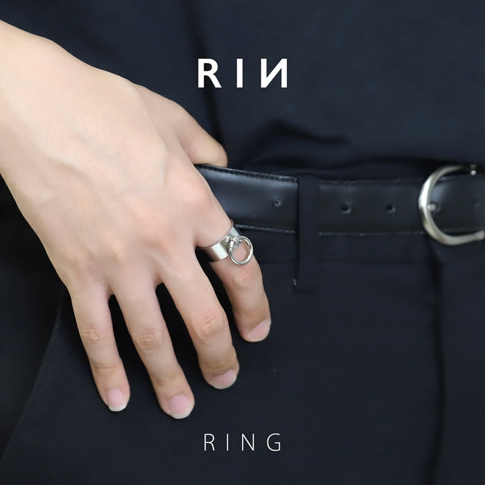 ring-104 指輪 リング 13号 18号 リングノブ 輪 リングプル 環っか シルバー ゴールド ステンレス かっこいい ユニセックス オープンリング