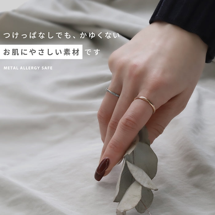 ring-27 リング 指輪 9号 11号 金属アレルギー サージカルステンレス ステンレス  アクセサリー シルバー ゴールド ピンクゴールド レディース メンズ ファッションリング おしゃれ シンプル かわいい 上品 エレガント プレゼント ギフト 重ね付け 凛