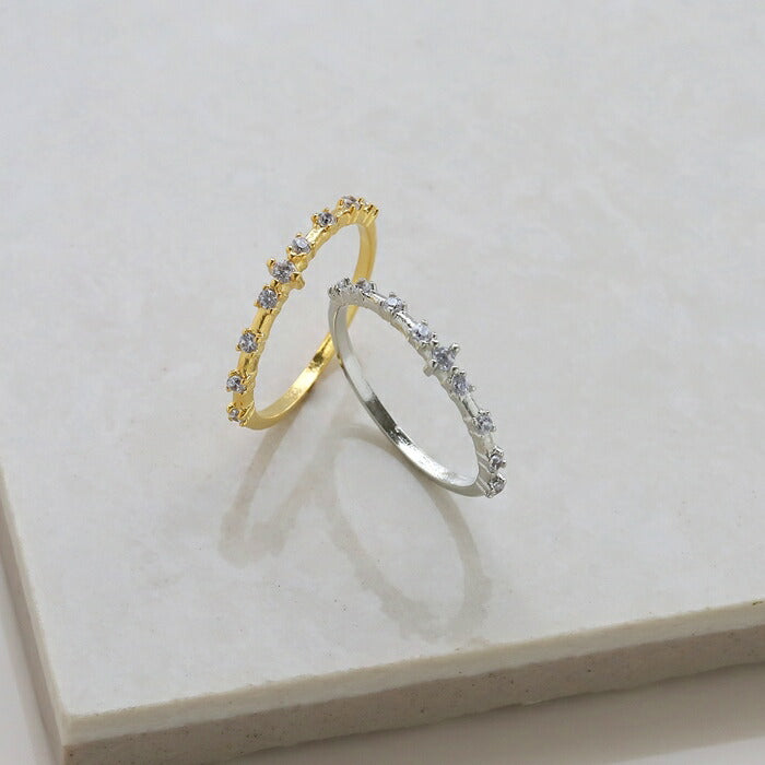 ring-95 リング 指輪 ゆびわ レディース ストーンリング シルバー ゴールド シンプル 18k 18金 5号 9号 11号 金属アレルギー 重ね付け 重ねづけ ロジウムコーティング ファッションリング ゴールドリング シルバーリング 大人 細い 凛