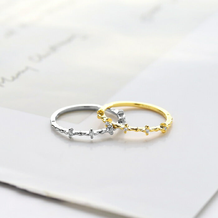 ring-98 指輪 リング 16K 5号 9号 11号 13号 真鍮 低アレルギー ロジウム レディース 女性 大人 仕事 オフィス きれい かわいい おしゃれ キラキラ エレガンス　シンプル 細め 上品 シルバー ゴールド 普段使い 凛