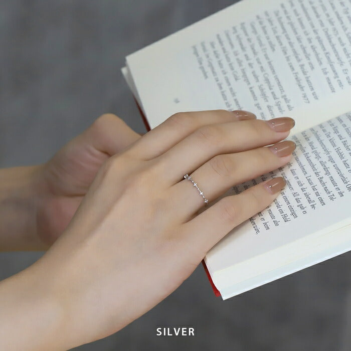 ring-98 指輪 リング 16K 5号 9号 11号 13号 真鍮 低アレルギー ロジウム レディース 女性 大人 仕事 オフィス きれい かわいい おしゃれ キラキラ エレガンス　シンプル 細め 上品 シルバー ゴールド 普段使い 凛