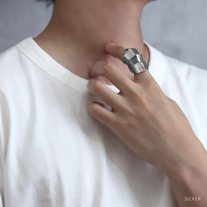 ring-99 アーマーリング 指輪 リング 鎧 甲冑 騎士 ユニセックスデザイン 15号 スタイリッシュ ハード リング