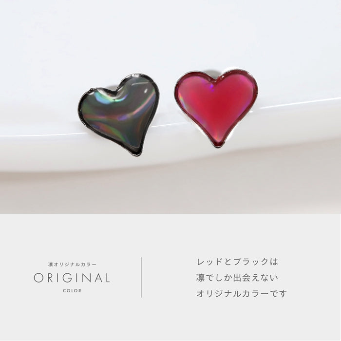 s17-012 ボディピアス 16G 軟骨ピアス ハート オーロラ カラフル 推しカラー ぷっくり かわいい ストレートバーベル 片耳用 軟骨1627