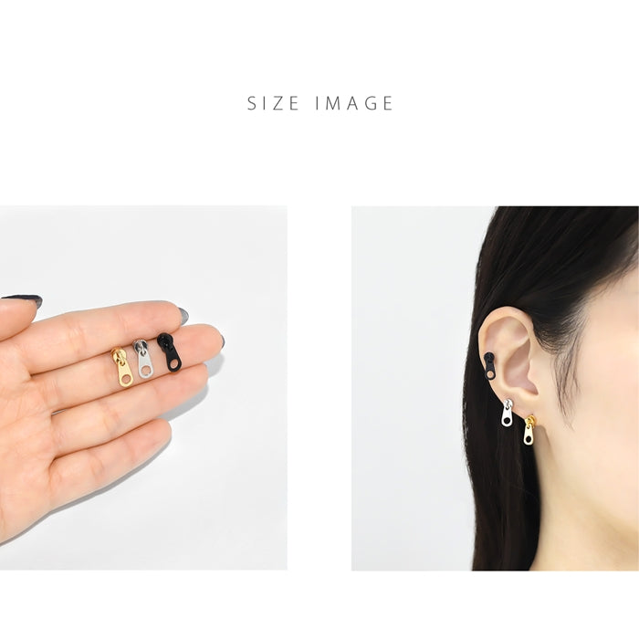 ★ s2f-113-223-c キャッチ 12G 14G 16G 18G ジッパー ファスナー チャック 個性的 スタイリッシュ クール アレンジ パーツ カスタマイズ ピアス ピアス ピアスパーツ 片耳用