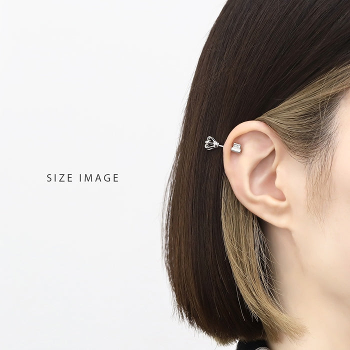 ★ s2f-33-25-14g 軟骨ピアス 14G 16G ボディピアス かわいい キャッチ チャーム サージカルステンレス 金属アレルギー対応 メンズ  アンテナ  王冠 クラウン 鍵 ストレートバーベル ヘリックス トラガス バーベル 軟骨 ピアス ボディーピアス