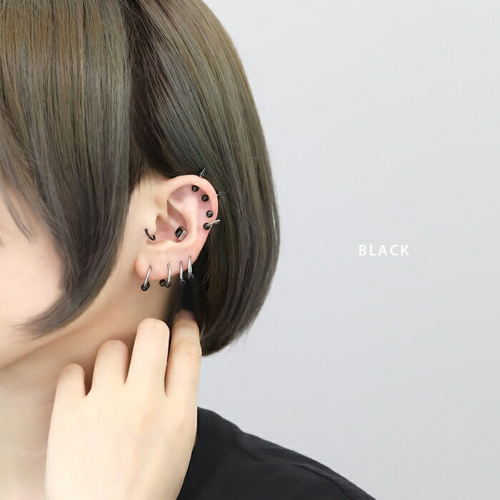 set-bicolor 【スパイラル】 ボディピアス 14G 16G 18G 金属アレルギー対応 金属アレルギー サージカルステンレス つけっぱなし ストレートバーベル レディース スパイラル サーキュラーバーベル 女性 大人 きれい かわいい おしゃれ シンプル シルバー セット 普段使い