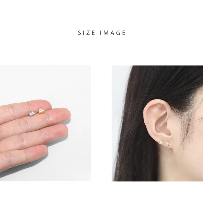 t1141-0012 ボディピアス 16G トライアングル 軟骨 ジュエル 三角 ストレートバーベル 片耳用 金属アレルギー対応