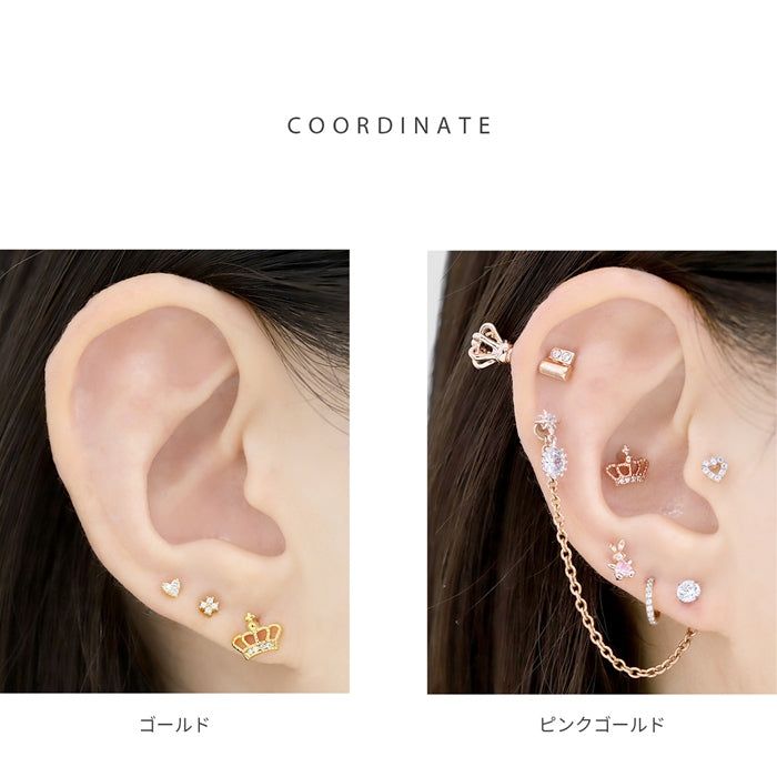 t1142-030【全品送料無料】 16G ジュエル クラウン 王冠 ボディピアス ボディピ ストレート バーベル ストレートバーベル ボディ ボディーピアス ピアス おしゃれ かわいい 16ゲージ へリックス 軟骨0776 「BP」「NAN」