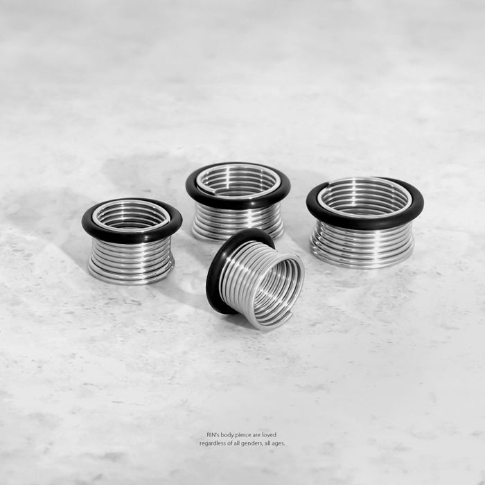 t8112-14-20 ステンレスピアス ボディピアス シンプル オールステンレス シングルフレア 拡張 ホール メンズ トンネル ピアス サージカルステンレス 耳 耳たぶ 片耳用