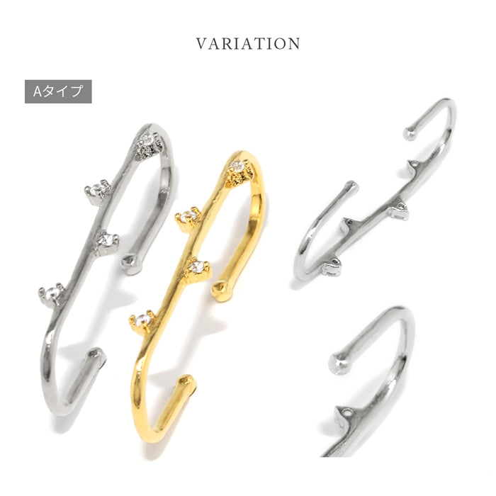 t8262-174　イヤーカフ インダストリアルイヤーカフ  レディース イヤーカフス イヤカフ 大ぶり ジュエル ビジュー 大人 上品 カジュアル エレガント キラキラ シンプル ゴールド シルバー クリア インダストリアル イヤリング 片耳用 真鍮 インダス