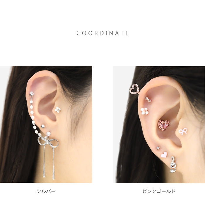 t9972-016 軟骨ピアス 16G ボディピアス パール 上品 大人カワイイ きれいめ 高見え シンプル 日常使い ストレートバーベル ピアス サージカルステンレス 片耳用