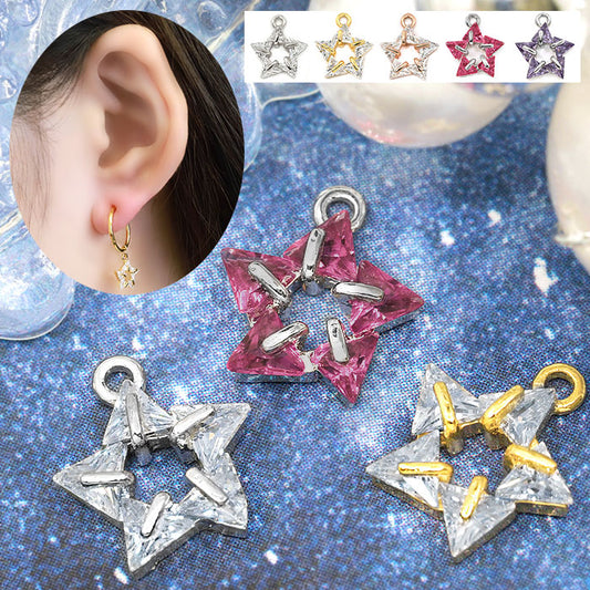 【廃盤】 【全品送料無料】 チャーム ピアス 軟骨ピアス 14G かわいい 16G ボディピアス 18G パーツ 星 スター ジュエル 14ゲージ 16ゲージ 18ゲージ ピアス カスタマイズ カスタム アレンジ 耳 シルバー ピンクゴールド ピンク パープル 揺れる