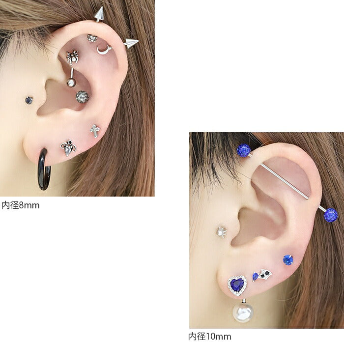 ★ban-16g-sv へそピアス バナナバーベル 14G 16G 18G ボディピアス ヘソピアス サージカルステンレス シルバー ヘソピ アレルギー ボディーピアス 軟骨ピアス へそピ ヘリックス ステンレス バーベル シャフト 6mm 8mm 10mm ヘソピ へそぴ