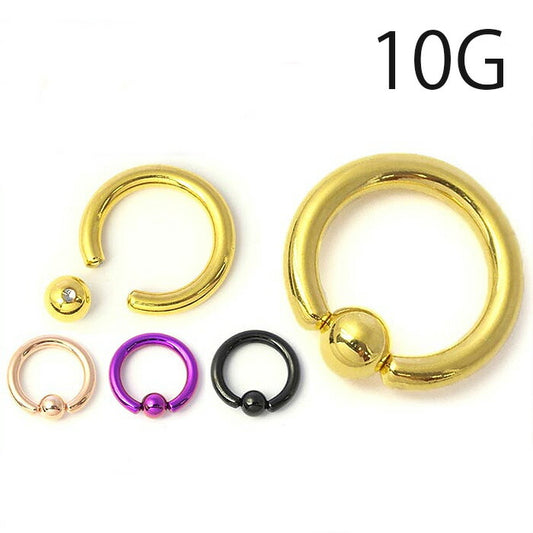 【全品送料無料】 ボディピアス 10G キャプティブビーズリング 10ゲージ CBR リングピアス  ボディーピアス ボディピ ピアス ラージゲージ リング 軟骨ピアス サージカルステンレスメンズ 大きめ 太め